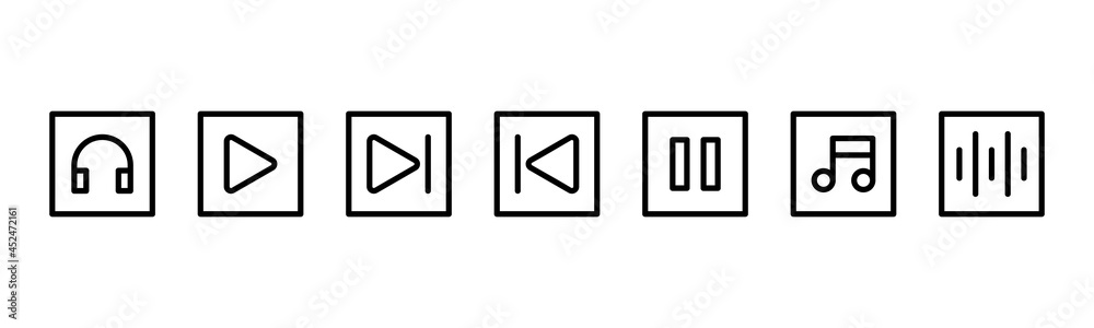 Vector graphic of music icon collection Vector graphic of music icon collection