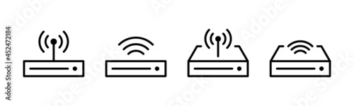 Vector graphic of router icon collection photo