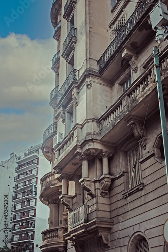 Elegant building facade in Buenos Aires