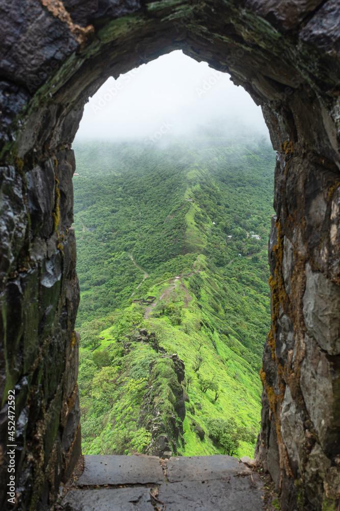 View point from fort, Tikona Fort, Pune, Maharashtra, India. View point from fort, Tikona Fort, Pune, Maharashtra, India.
