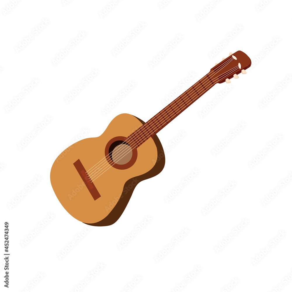 Fototapeta premium Guitar on white background