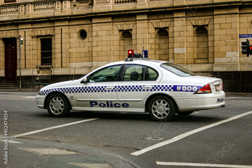 Australian blue and white Melbourne City police car 2004