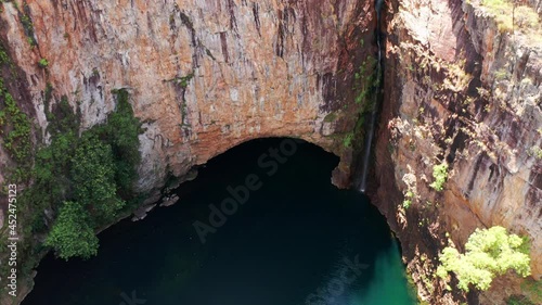 Tolmer Falls In The Litchfield National Park In Northern Territory Of Australia. - aerial photo