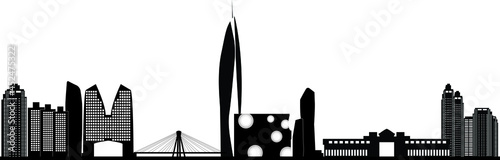 Photography chinese city shanghai skyline