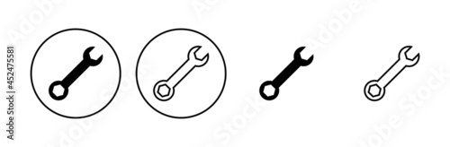Wrench icon set. repair icon vector. tools icon vector