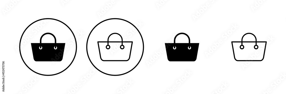 Shopping bag icon set. shopping icon vector Shopping bag icon set. shopping icon vector