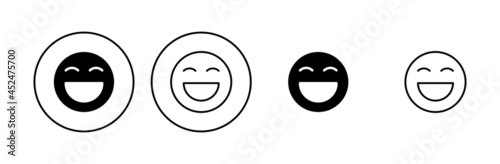 smile icon set. smile emoticon icon. feedback