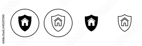 Home insurance icon set. home protection icon © AAVAA