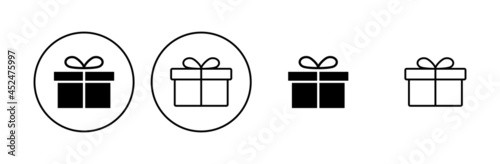 Gift icon set. gift vector icon. birthday gift
