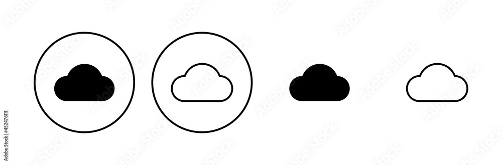 Cloud icon set. cloud vector icon Cloud icon set. cloud vector icon