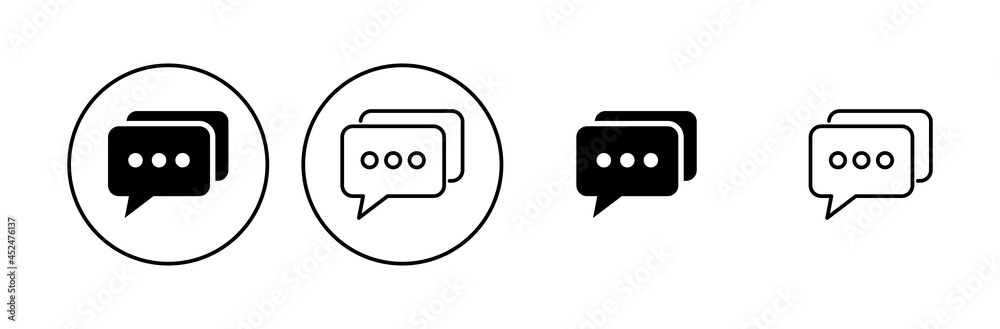 Chat icon set. speech bubble icon. comment icon vector. message. contact us Chat icon set. speech bubble icon. comment icon vector. message. contact us