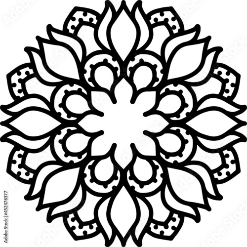 Mandala Art can be used for artwork decoration  coloring or tattoo design.