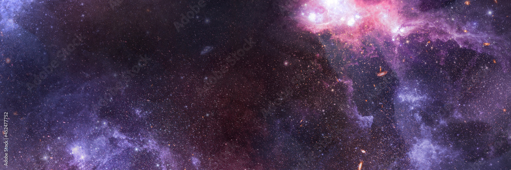 Galaxy in space textured background