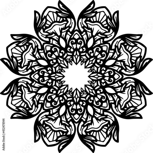 Mandala Art can be used for artwork decoration  coloring or tattoo design.