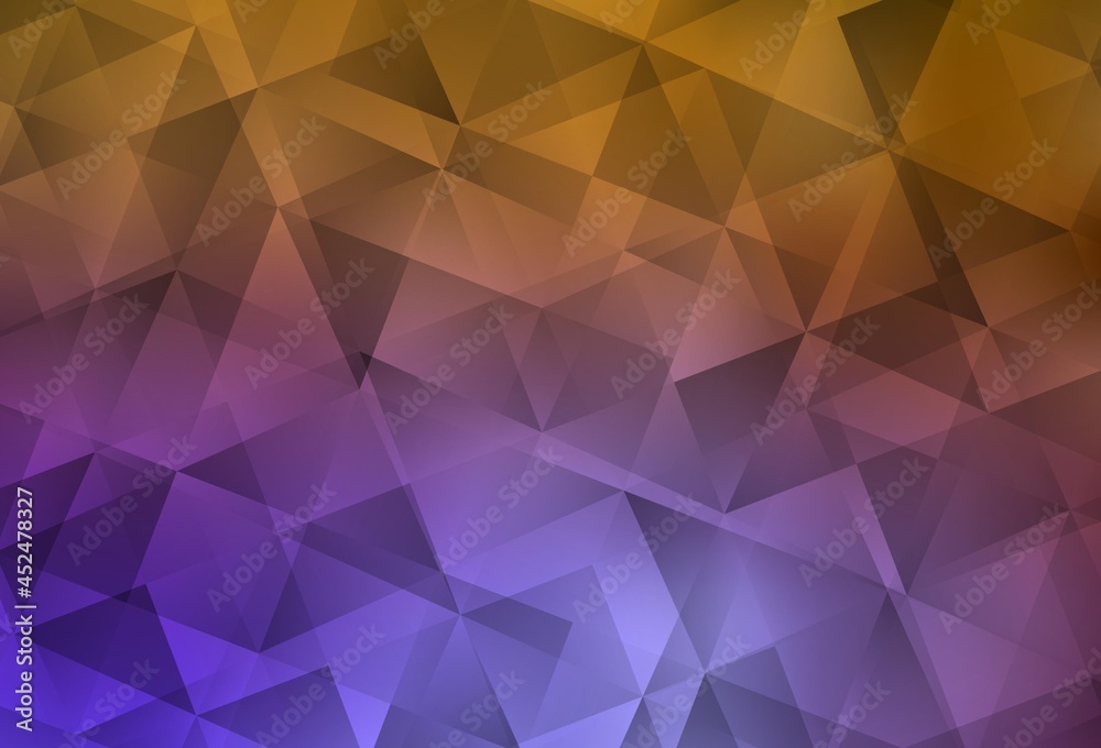 Fototapeta premium Light Pink, Yellow vector polygonal template.