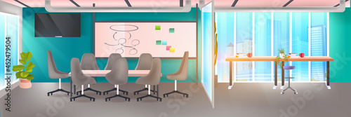 modern coworking area office interior empty no people open space cabinet room with furniture