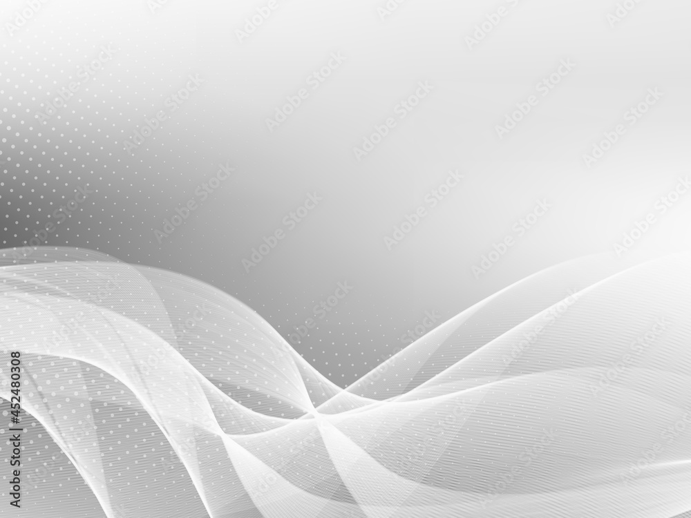 Abstract smooth stylish grey wave modern decorative shape background