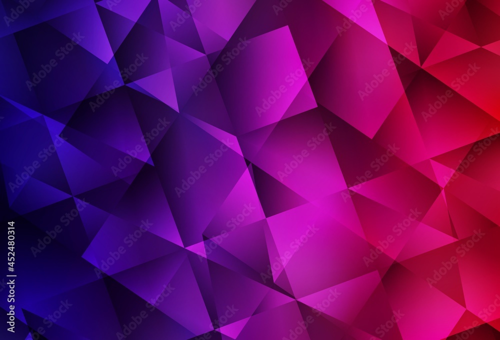 Dark Purple, Pink vector polygon abstract backdrop. Dark Purple, Pink vector polygon abstract backdrop.