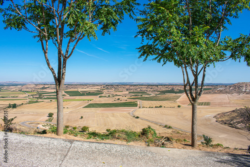 Closeup shot of a landscape in the medieval village of Haza in Spain photo