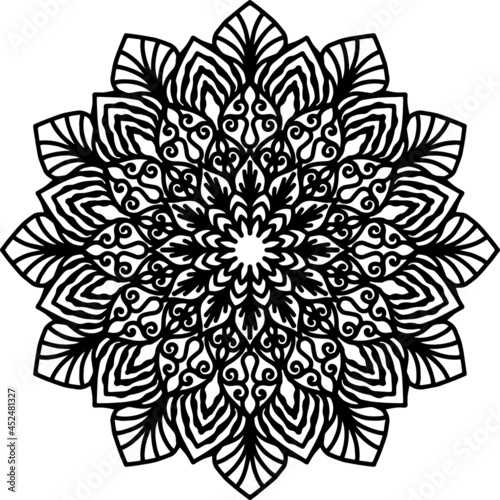 Mandala Art can be used for artwork decoration  coloring or tattoo design.