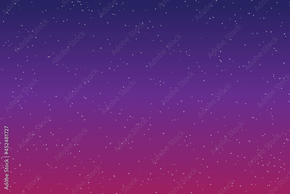 Obraz premium Sky and stars background. Blue and purple space background. The twinkling sky. Vector background.