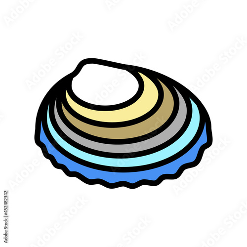 japanese cockle color icon vector. japanese cockle sign. isolated symbol illustration