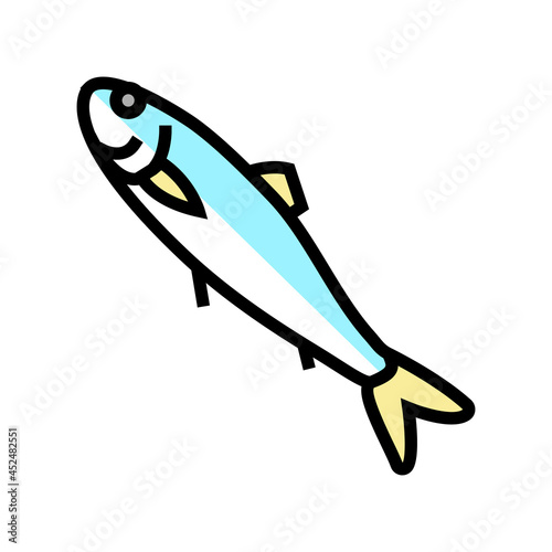 atlantic herring color icon vector. atlantic herring sign. isolated symbol illustration