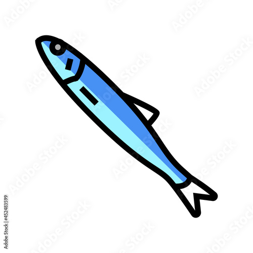 japanese anchovy color icon vector. japanese anchovy sign. isolated symbol illustration