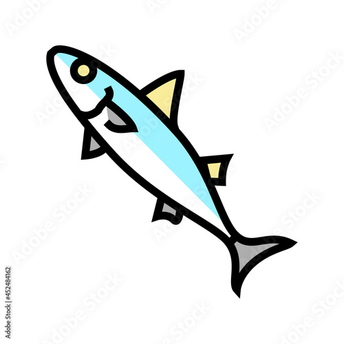 chub mackerel color icon vector. chub mackerel sign. isolated symbol illustration