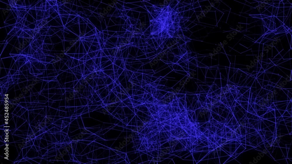 Abstract technology blue background with moving lines and dots for network digital data concept and communication. Plexus fantasy abstract technology. Geometrical Background Loop 4k animation Abstract technology blue background with moving lines and dots for network digital data concept and communication. Plexus fantasy abstract technology. Geometrical Background Loop 4k animation