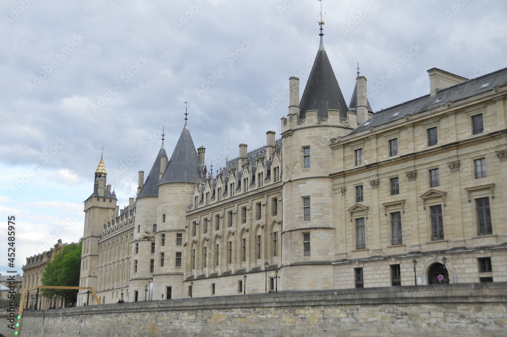 Historical building La Conciergerie in Paris, France