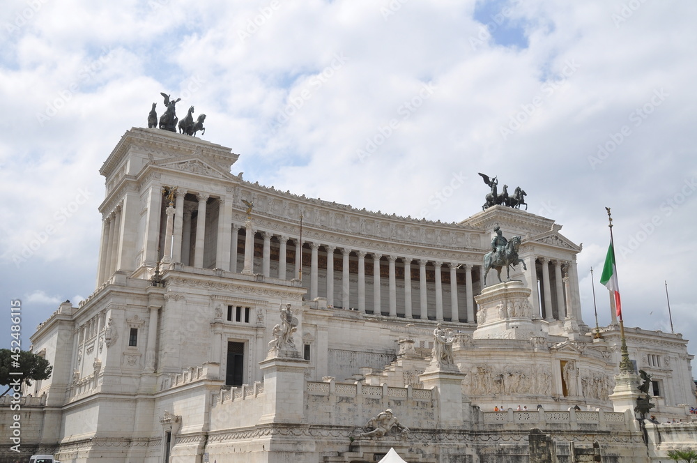 The Victor Emmanuel II National Monument also called Altar of the Fatherland in Rome, Italy