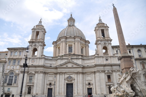 Baroque church Sant'Agnese in Agone (Sant'Agnese in Piazza Navona) in Rome, Italy © Don Serhio