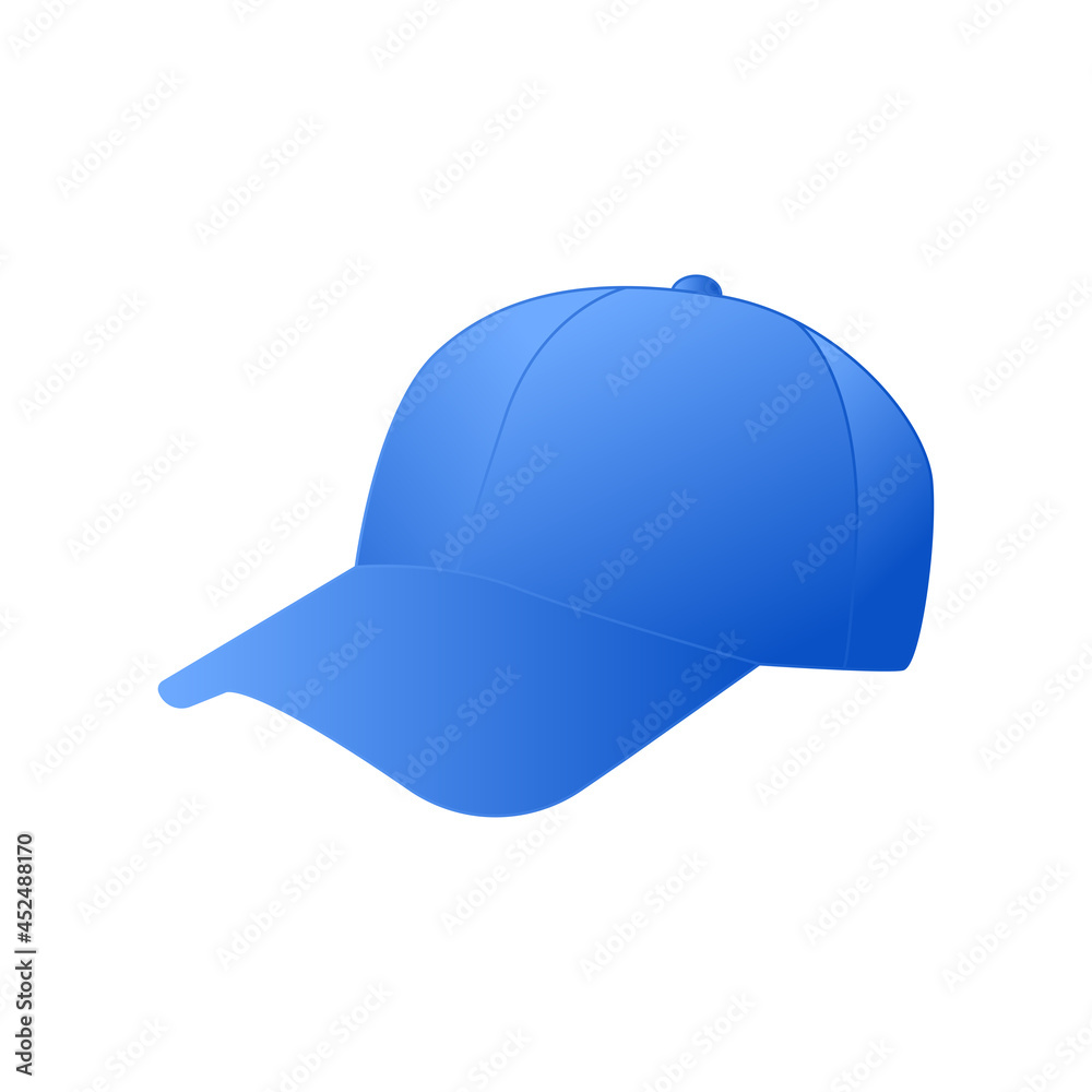 Blue cap emoji social media icon isolated on white background. Cap emoticon  symbol modern, simple, vector, icon for website design, mobile app, ui.  Vector Illustration Stock Vector | Adobe Stock