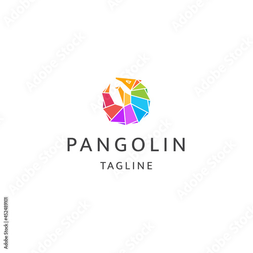 Armadillo logo icon design template flat vector