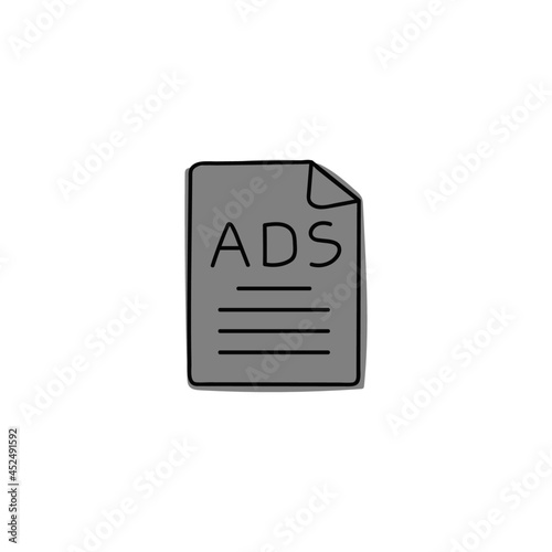 Article Ad icon, for SEO icon in color icon, isolated on white background 