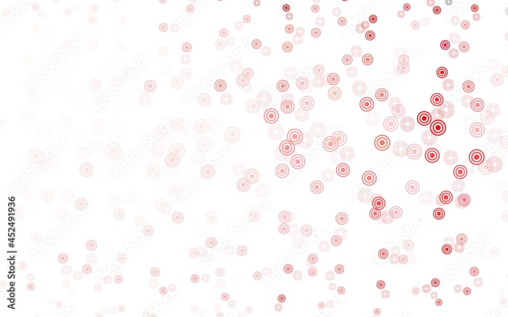 Light Pink, Red vector background with bubbles.