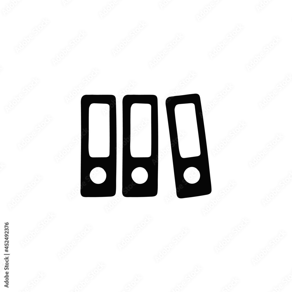 Archive documents, binder icon in solid black flat shape glyph icon, isolated on white background Archive documents, binder icon in solid black flat shape glyph icon, isolated on white background