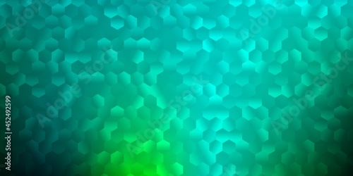 Light green vector background with hexagonal shapes.
