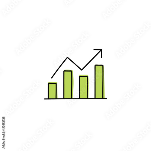 Free Download Analytics graph icon in color icon, isolated on white background  - GFXLoad