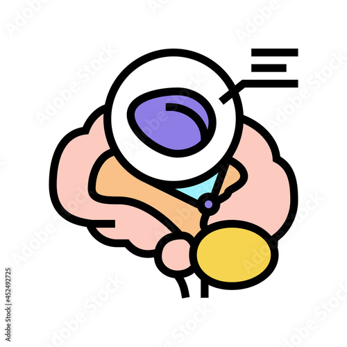 pineal gland endocrinology color icon vector. pineal gland endocrinology sign. isolated symbol illustration