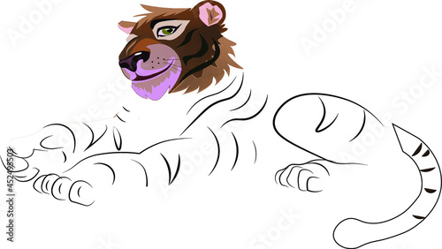 tiger animal design banner art