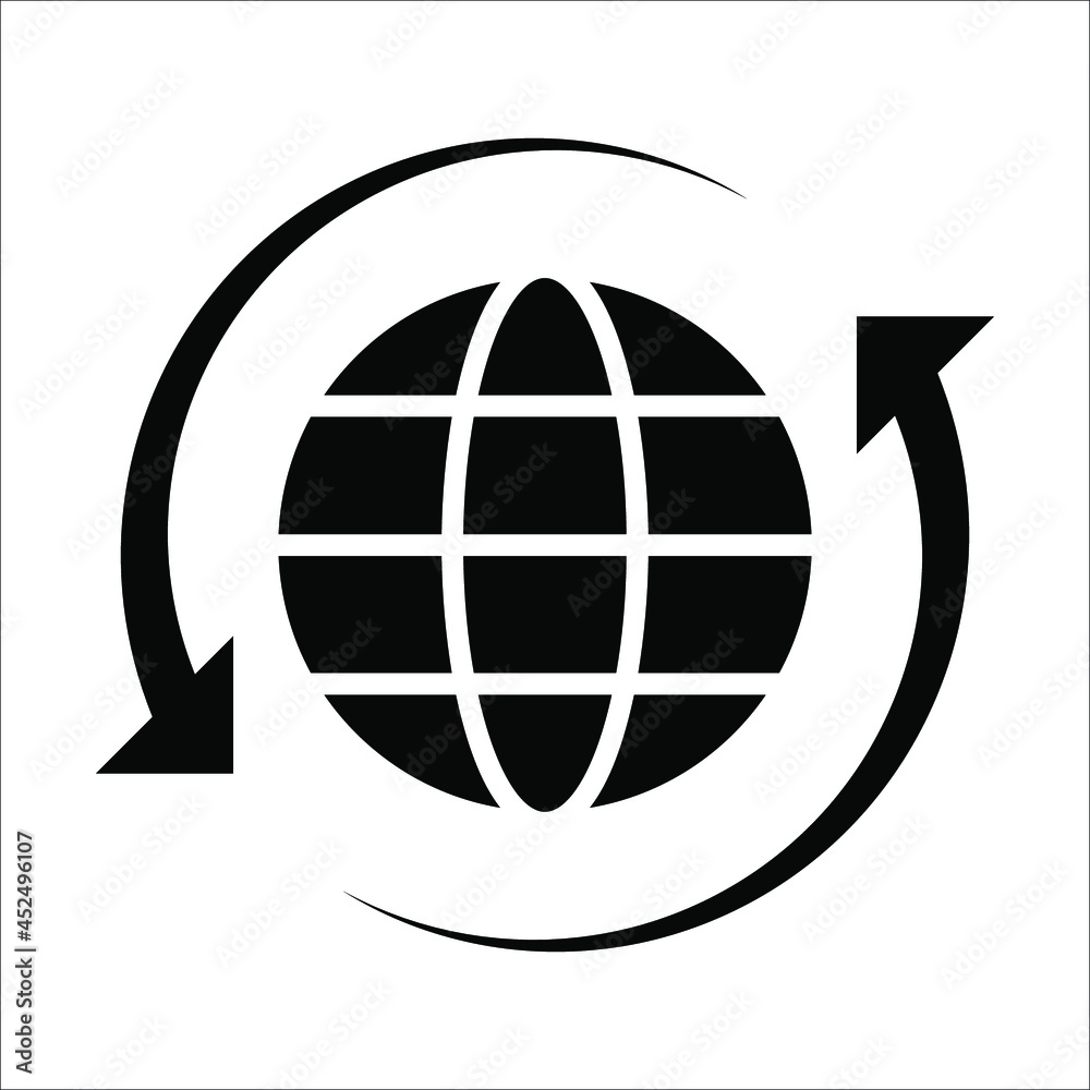 Global networking icon vector illustration on white background. color editable. eps 10 Global networking icon vector illustration on white background. color editable. eps 10