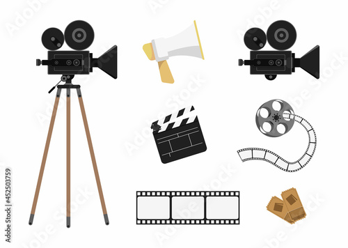 Movie industry elements set