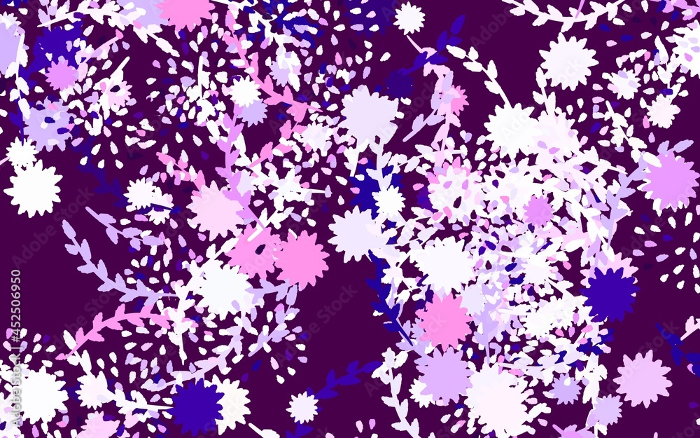 Light Pink vector abstract backdrop with flowers Light Pink vector abstract backdrop with flowers