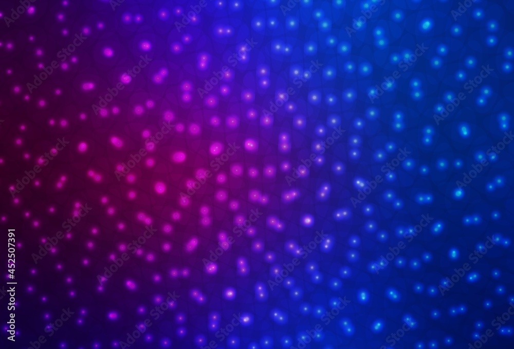 Dark Pink, Blue vector backdrop with dots.