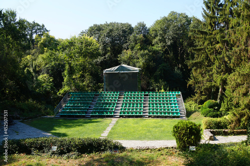 empty summer open air theater in the park