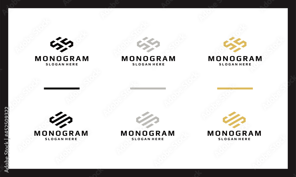 abstract letter S monogram logos collection.  icon for luxury business, elegant, simple. Premium Vectors.