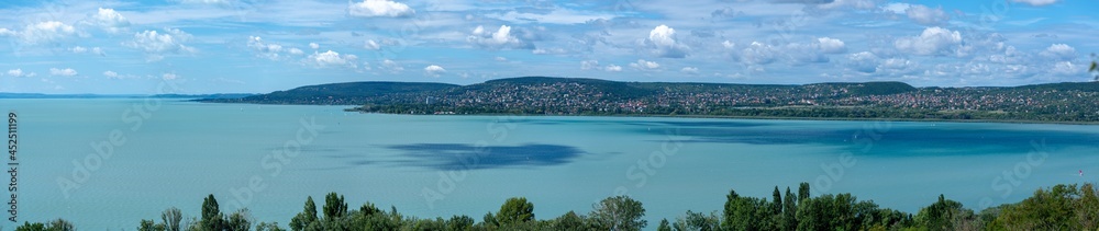 Sunny coast of Lake Balaton in Hungary 