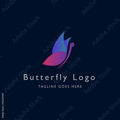 butterfly logo. Universal premium butterfly symbol logotype